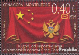 Montenegro 393 (kompl.Ausg.) Postfrisch 2016 Diplomatische Beziehung Mit VR Chin - Montenegro