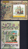 Guinea Equat. 1974, Magellan, Columbus, Old Sailing, BF +BF IMPERFORATED - Guinée Equatoriale