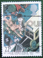 22 P ST JOHN AMBULANCE ANNI. First Aid (Mi 1110) 1987 Used Gebruikt Oblitere ENGLAND GRANDE-BRETAGNE GB GREAT BRITAIN - Usados