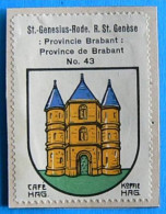 Brabant N043 Rhode-Saint-Genèse Sint-Genesius-Rode Timbre Vignette 1930 Café Hag Armoiries Blason écu TBE - Tee & Kaffee