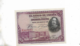 Cincuenta Pesetas 1928 - 50 Pesetas