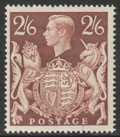 GB Scott 249 - SG476, 1939 Dulac Arms 2/6d Brown MH* - Nuovi