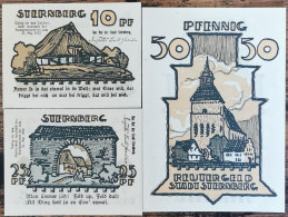 Lot 3 Billets Allemagne STERNBERG 10 / 25 & 50 Pfennig 1922 - UNC  Mehl 1268.1 - Lokale Ausgaben