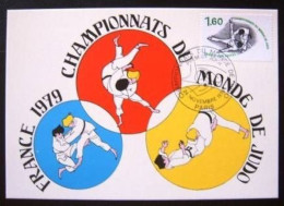 (alm)  CARTE MAXIMUM  FRANCE JUDO CHAMPIONNATS DU MONDE 1979 - Judo