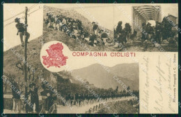 Militari 12º Reggimento Bersaglieri Compagnia Ciclisti Cartolina XF1034 - Regimente