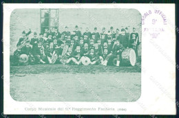 Militari IX° Reggimento Fanteria Corpo Musicale 1904 Cartolina XF4324 - Regimente