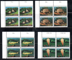 MALTA 1979 SEA FAUNA MARINA MARINE LIFE COMPLETE SET SERIE COMPLETA  BLOCK QUARTINA MNH - Malta