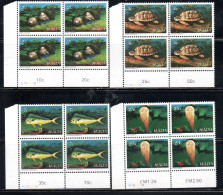 MALTA 1979 SEA FAUNA MARINA MARINE LIFE COMPLETE SET SERIE COMPLETA  BLOCK QUARTINA MNH - Malta