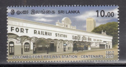 SRI LANKA,  2017,  The 100th Anniversary Of Fort Colombo Railway Station, 1 V,  MNH, (**) - Sri Lanka (Ceylon) (1948-...)