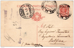 1916  CARTOLINA CON ANNULLO BELFIORE  VERONA - Stamped Stationery