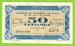 FRANCE / CHAMBRES De COMMERCE D'ORLEANS Et De BLOIS/ 50 CENTS/ 2 JUILLET 1918 / N° 6,279  / SERIE 104 / NEUF - Chamber Of Commerce