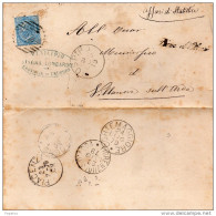 1879  LETTERA CON ANNULLO SOSPIRO CREMONA + IN CORSIVO - Marcophilie
