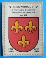 Brabant N087 Nieuwrhode Nieuwrode Timbre Vignette 1930 Café Hag Armoiries Blason écu TBE - Thee & Koffie