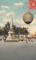 Espagne - BARCELONA - Globo Aerostatico, Ballon, Montgolfière - Monumento A Rius Y Taulet - Voyagé 1909 (2 Scans) - Barcelona
