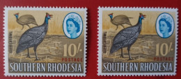 SOUTHERN RHODESIA MNH SACC 106 WITH TAIL FEATHER FLAW - Southern Rhodesia (...-1964)