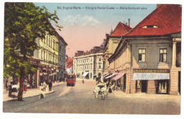 RO 79 - 22446 SIBIU, Market, Tramway, Watch, Romania - Old Postcard - Unused - Rumänien