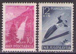 Yugoslavia 1949 Planica Ski Jumps, Mi 570-571 - MNH**VF - Neufs