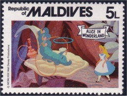 612 Iles Maldives Disney Alice Insecte Parfum Perfume Insect MNH ** Neuf SC (MLD-43a) - Maldiven (1965-...)