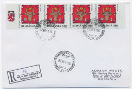 NCP 24 - 16-a Romania-Moldova, Heraldry, AUROCHS - Registered, Stamp With TABS - 2011 - Unclassified