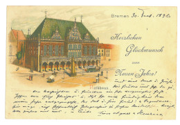 GER 46 - 16874 BREMEN, Litho, Germany - Old Postcard - Used - 1896 - Bremen
