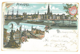 BEL 2 - 17023 ANVERS, Litho, Belgium - Old Postcard - Used - 1899 - Antwerpen