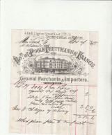 98-Poole, Truttmann & Francis...General Merchants & Importers....Newcastle On Tyne.(U.K) .1885 - Reino Unido