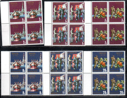 MALTA 1979 END OF MILITARY FACILITIES AGREEMENT WITH GREAT BRITAIN  COMPLETE SET SERIE COMPLETA BLOCK QUARTINA MNH - Malte