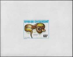 Centrafrique 1981 Y&T PA 241, Feuillet De Luxe. Serpent - Snakes