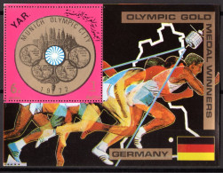 Yemen 1970, Olympic Games In Munich, Block - Yémen