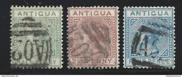 1882 ANTIGUA - SG N° 21/23  3 Valori USATI - Otros & Sin Clasificación