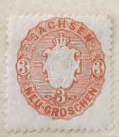 Saxe - VARIÉTÉ -1863 Michel 18 - 3 Neugroschen - Saxe Frei - Saxony