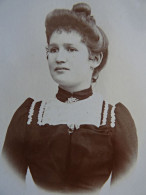 Photo CDV Zaleski à St Ouen  Portrait Jeune Femme  CA 1895-1900 - L431 - Old (before 1900)