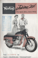 "NORTON Jubilee 250"/ The Utimate In Two-wheeled Transport/ "NORTOMO BIRMINGHAM" /Vers 1960-65     AC219 - Publicidad