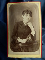 Photo Cdv Alfred Prouzet à Paris - Jeune Femme Rêveuse, Ca 1885 L678 - Old (before 1900)