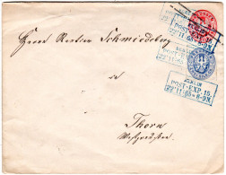 Preussen 1865, 2 Auf 1 SGr. Ganzsachenumschlag M. Blauem R3 BERLIN POST-EXP.15. - Cartas & Documentos