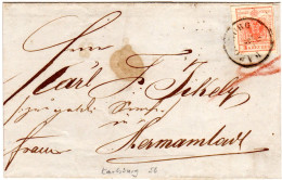 Österreich 1855, Breitrandige 3 Kr. Auf Brief M. Siebenbürgen-K1 KARLSBURG - Cartas & Documentos