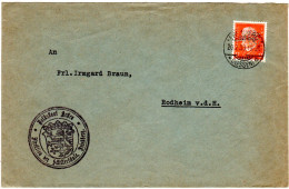 DR 1933, 12 Pf. M. Perfin Auf Schillerschule Brief V. Friedberg Hessen - Other & Unclassified