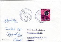 Norwegen 1967, 60 öre Auf Polar Brief M. Stpl. ISFJORD RADIO M. Eisbär - Autres & Non Classés