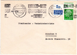 BRD 1955, Politik Propaganda Maschinen Stempel Auf Brief V. München - Andere & Zonder Classificatie