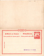 Samoa P8, 10+10 Pf. Doppelkarte Blanco Gestempelt APIA. (Michel Gebr. 200.-) - Samoa