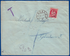 Norwegen 1919, Hurdalen (Akh), "T" Porto Brief Nach Dänemark. #S804 - Autres & Non Classés