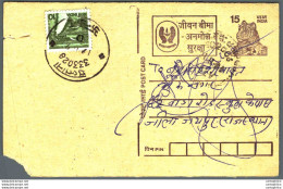 India Postal Stationery Tiger 15 - Postales