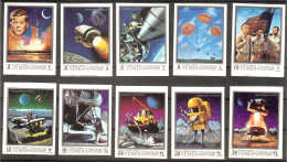 YEMEN Kingdom Space,Appolo-12,Kennedy Set 10 Stamps Imperf. MNH - Otros & Sin Clasificación