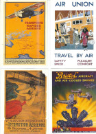 4 POSTCARDS AVIATION POSTERS ON POSTCARD - Collezioni E Lotti