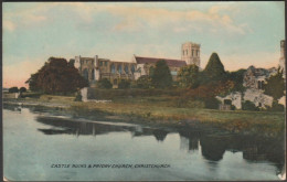 Castle Ruins & Priory Church, Christchurch, Hampshire, 1908 - Postcard - Andere & Zonder Classificatie