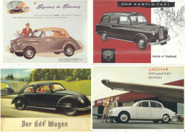 4 POSTCARDS MOTOR CAR ADVERTISING ON POSTCARD - PKW