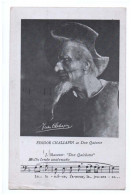 FEODOR CHALIAPIN Artiste D' Opéra - Dans Le Rôle De Don Quichotte Musique De J. Massenet En 1910 - Partition - Signature - Oper