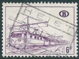 TR383-Cu Wit Papier Gestempeld - Witte Locomotief - Stempel Heist - Gebraucht