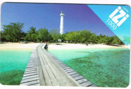 Nouvelle Caledonie Caledonie Telecarte Phonecard Prepayee IZI 1000 Francs Phare Amedee Ex 2009 Ut BE - Nieuw-Caledonië