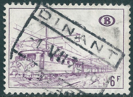 TR383-Cu Wit Papier Gestempeld - Witte Locomotief - Stempel Dinant - Used